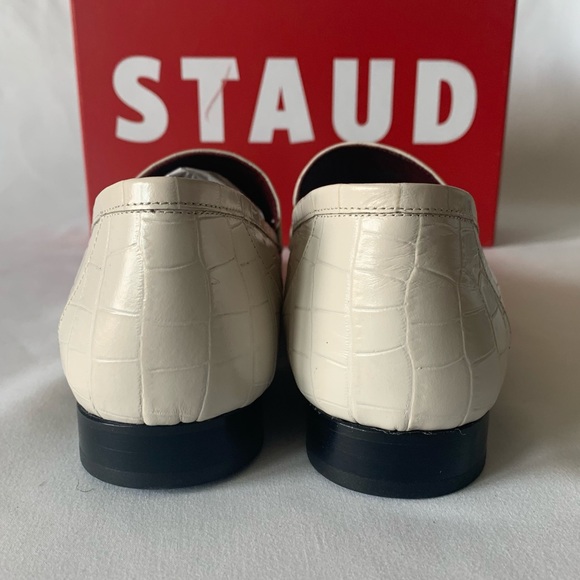 STAUD - Juju Flat - Cream Faux Croc - Sz 41.5 - Picture 5 of 8